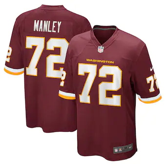 mens nike dexter manley burgundy washington football team r